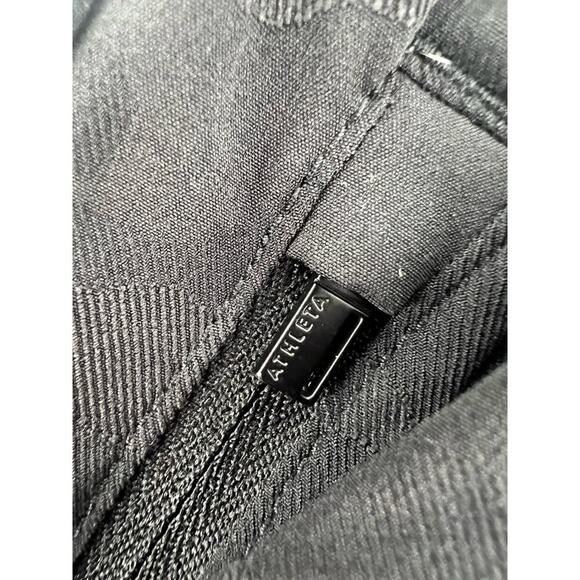 Athleta Brooklyn Textured Lined Jogger Black Monochromatic Camo Print Size 14 - Picture 6 of 8